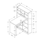 Monarch Specialties - 7021 Bureau - Espresso De Coin Cote Droit Ou Gauche-Facile à assembler grâce aux instructions illustrées et à la quincaillerie incluse, plus une garantie limitée de 5 ans contre les défauts pour votre satisfaction.