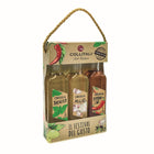 Collitali - Huiles d'Olive Extra Vierges Italiennes Infusées - Basilic, Piment, Ail - Coffret Cadeau - 300 ml-Comprend trois bouteilles d'huile d'olive extra vierge italienne de première qualité, chacune infusée d'une saveur unique et délicieuse : basilic, piment et ail