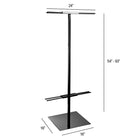 Eddie's - Porte-bannière sur pied - Hauteur réglable - Noir (130410-1)-Métal