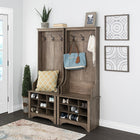 Prepac Arbre de Hall étroit avec 9 Chaussures Cubbies, Gris dérivé (DSOG-0012-1)-Dimensions des cubes latéraux: 7,25 W x 5 H x 14 D po.