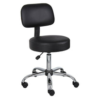Nicer Interior - tabouret de dessin médical caressoft avec coussin de dossier - noir-Noir
