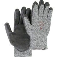 Jomac Canada Gants De Tricot Poivre & Sel Avec Revêtement De Paume Noir, Taille Moyen/8, Revêtement Polyuréthane, paquet de 12-Revêtement Polyuréthane
