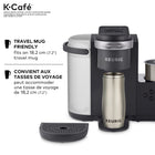 Keurig – Cafetière et machine à latte et cappuccino une tasse à la fois K-Café, charbon-Écoénergétique : Fonction d'arrêt automatique programmable qui éteint automatiquement votre cafetière 2 heures après la dernière infusion pour économiser de l'énergie