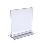 Azar Displays – Porte-affiche vertical/horizontal en acrylique avec languette, 10 x 8 po, transparent, 10/paquet (102718)-S’utilise à la verticale ou à l’horizontale selon vos besoins