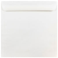 JAM Paper Enveloppes carrées standard à fermeture gommée, 10 x 10 po, blanc, 100/pqt-Blanc