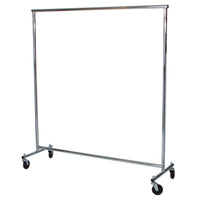 Eddie's - Support roulant pour vendeur - 65" H x 60" L - Chrome (210000-1)-Supports roulants