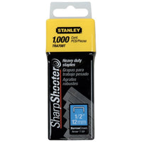 Stanley - Agrafes robustes pour cloueuses Sharpshooter, 1/2 po-Idéales pour les doublures de tablettes, les toiles, les affichages, les tissus légers et les décorations murales