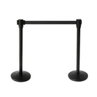 Futech Crowd Control Stanchion avec ceinture noire-Poteau noir avec ceinture noire