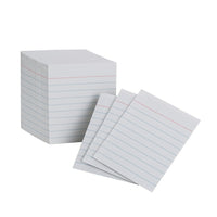 Cartes d'étude réglées, Oxford, 3 po x 3 po - Paquet de 50-Fiches durables à bords coupés avec précision