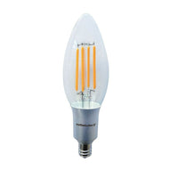 Northern Stars – Ampoule DEL B10 de 4W Candelabra 80034, filament, à intensité réglable, transparent, paquet de 10-DEL Candelabra B10 de 4W, blanc froid