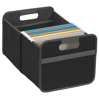 Merangue - Boîte de rangement à compartiment deux - Noir-Boîte de rangement pour ranger des chemises de classement, des documents et d'autres essentiels

