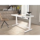 Koble - Bureau intelligent JUNO pour maison intelligente, Blanc / Blanc-Chargement sans fil sur le dessus du bureau