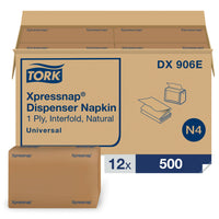 Tork - Universal Xpressnap Serviettes distributrices interpliées - Naturel - Paquet de 12-Idéal pour les établissements à forte fréquentation qui se soucient du coût d'utilisation