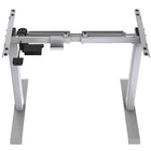 Anthrodesk - Bureau avec 48 po x 24 po Reversible Tablet noir / acajou (Argent)-La largeur du cadre peut être ajustee de 31,5 poà 47 po (80 cm - 120 cm)