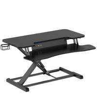 AnthroDesk Rehausseur de bureau debout 35" (Modèle Deluxe à double ressort à gaz)-Bureau Debout Instantané : Utilisez-le sur votre bureau existant pour bénéficier de tous les avantages pour la santé et la productivité d'un bureau debout