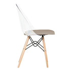 South Shore - Chaise de bureau Annexe style tour Eiffel, transparent et gris (100276)-Style tour Eiffel