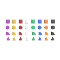 Flash Furniture - Ensemble de formes multicolores de 256 pieces Bright Beginnings qualite commerciale pour systeme mural STEAM-Ensemble d'accessoires de formes de qualite commerciale pour systemes muraux STEAM modulaires