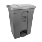 Johnny Vac – Poubelle avec couvercle et pédale, 17 gal (65 l), BIN68ST-Gris