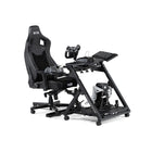 Next Level Racing - Flight Stand Pro Cockpit de simulation - Noir-Conçu pour les utilisateurs disposant d'un espace limité et les roulettes incluses permettent un transport facile