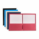 Staples - Portfolio à deux pochettes - 5 couleurs - paquet de 10-Porte-cartes professionnelles dans la pochette avant