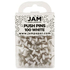 JAM Paper – Punaises, blanc, 10 paquets de 100, total de 1000 (222419055g)-Métal