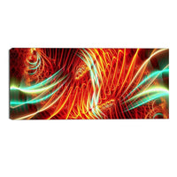 Designart – Spectacle abstrait de lumière, 4 morceaux rouges et verts sur toile, 16 x 32 po (PT3021-32-16)-Impression