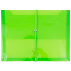 JAM Paper Enveloppes plastique format livret extensibles, fermeture à bande élastique, 9 3/4x2 5/8x13 po, vert lime, 12/paq.-Taille : 9,75x13x2,63 po