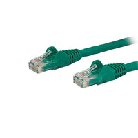 StarTech Câble de raccordement Ethernet Cat6 avec connecteurs antiaccrochements RJ-45, 30 pi, vert (N6PATCH30GN)-Protecteurs de pinces pour connecteur RJ-45 empêchent le câble de s’accrocher ou de briser pendant l’installation