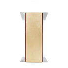 Urbann Lutrin K2 avec roulettes - aluminium et bois - naturel et acajou-Gris clair et bois naturel et teint acajou, aluminium et contreplaqué russe multiplis