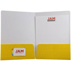JAM Paper - Chemises cannelées ondulées, jaune, paq./12 (87499g)-Paquet de 12