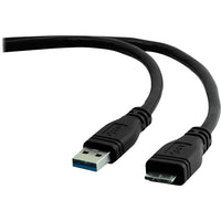 Staples - Câble micro USB 3.0 de 6 pi, noir (33914)-USB A vers USB 3.0 Micro B