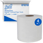 Scott - Essuie-mains à distribution centrale Essential - Essuie-mains perforés - Blanc - Paquet de 4-50 feuilles par rouleau
