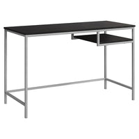 Monarch Specialties - 7369 Bureau 48 po L - Espresso/Metal Argent-Spacieux dessus de table fini espresso