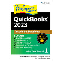 Individual Software - Professor Teaches QuickBooks 2023 Tutorial Set [Télécharger]-Des graphismes colorés et une narration professionnelle facilitent l'apprentissage