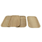 Cathay Importers Bentwood plateau rectangulaire, 9.5 ” L x 5.75” P x 0,4” H, ensemble de 4-Taille: 9.5 ” L x 5.75” P x 0,4” H