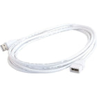 C2G – Câble de rallonge USB 2.0 A Mâle vers A Femelle, 3 m/9,8 pi, blanc-Lorsque vous aurez besoin d’un peu plus de distance, ce câble prolongera la portée de votre câble USB A/B.