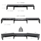 Fitueyes - Support pour écran double avec support pour téléphone - Support pour écran à 3 étagères, longueur et angle réglables-Hauteur ajustable: Non