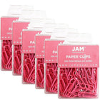 JAM Paper – Trombones standard, rose, 6 paquets de 100, total de 600 (42186872g)-Rose