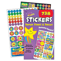 Trend Enterprises – Carnet d’autocollants, Super Stars & Smiles, 3690/paquet (T-5010)-Carnet d’autocollants qui attirera à coup sûr l’attention