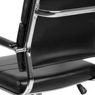 Flash Furniture Chaise De Bureau Pivotante Exécutive Leathersoft Panel-Noir (BT20595M2BK)-Le mécanisme de verrouillage d'inclinaison bascule / incline la chaise et se verrouille en position verticale