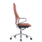 DecentLiving - Chaise de bureau à dossier pleine hauteur - Marron-Mécanisme d'assise Bock de conception allemande