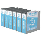 Davis Group Super offre Easyview, Reliure View à anneaux ronds 1.5 po, personnalisable, paquet de 6 - Bourgogne-3 Reliure À Anneaux