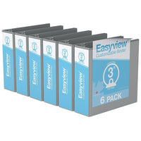 Davis Group Super offre Easyview, Reliure View à anneaux ronds 1.5 po, personnalisable, paquet de 6 - Bourgogne-3 Reliure À Anneaux