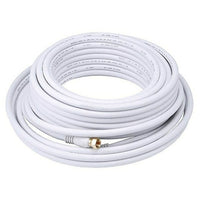 Digiwave – Câble coaxial RG6 de 50 pi, 0,8 x 6,3 x 6,3 po, blanc-Conducteur central en acier recouvert de cuivre