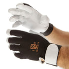 IMPACTO® BG413 X-GR Paire Gant Air Glove® Antivibrations, doigts complets, coussinet à Air paume/doigts/pouce, ANSI 10819-1