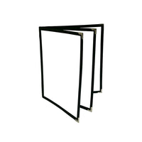 Futech Support de menu à 6 vues, BLK 8-1 / 2 "lx 11" H, Noir, 10 / paquet-Format de poche: 8-1 / 2 "lx 11" h