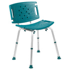 Flash Furniture Chaise De Bain Et Douche Réglable série HERCULES-dossier Extra Large-Teal(DCHY3501LTL)-Les poignées latérales aident à rester assis et debout