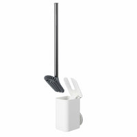 Umbra FLEX - Brosse de toilette et son support à couvercle mural ou autoportant, blanc-Porte-brosse de toilette