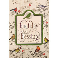 Rosedale – Cartes de souhaits et enveloppes « Birthday Blessings » doré, 5 1/2 x 8 po, 6/paquet (19691)-Imprimé sur du papier cartonné non couché de haute qualité