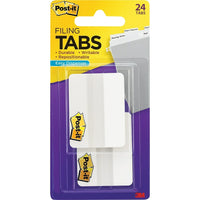 Post-it® – Onglets durables pour classement, 2 po, blancs, paq./24-Onglets autocollants pour identification rapide de dossiers, de fichiers, de livres et de catalogues 
